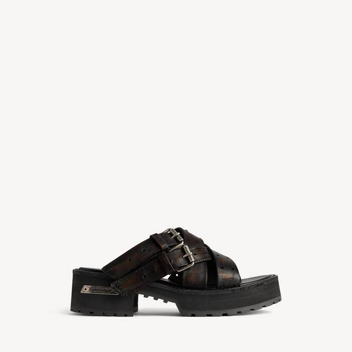 Women's Venom Open Mule in Brown - Women | Balenciaga Republic Of Korea EN - Image 1