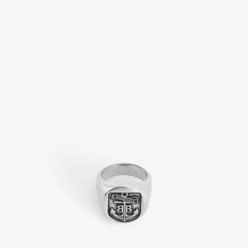 anillo de sello anchor crest 