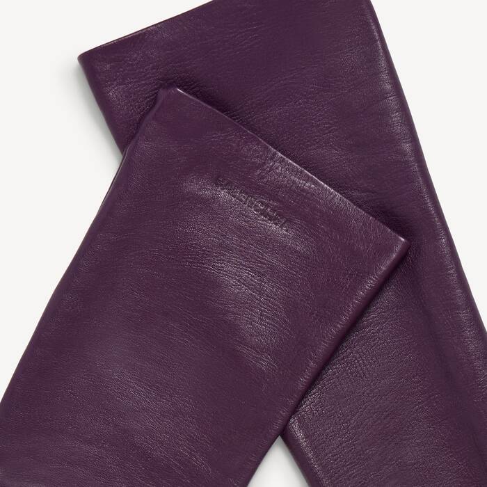 Women's Long Gloves in Purple - Women | Balenciaga United States EN - Image 3