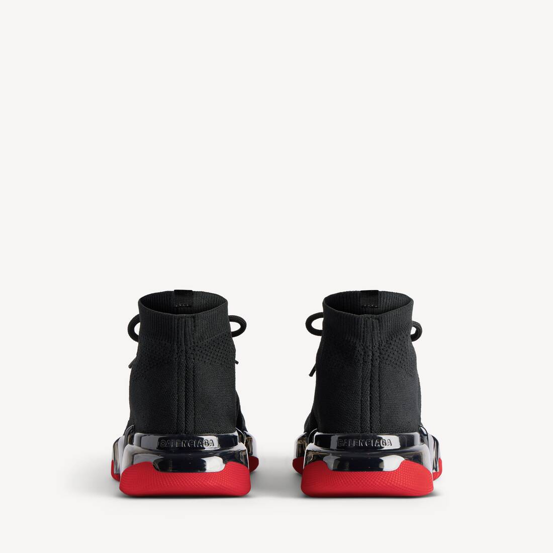 Men's Speed 2.0 Lace-up Recycled Knit Sneaker in Black/red | Balenciaga Mexico EN - Image 5