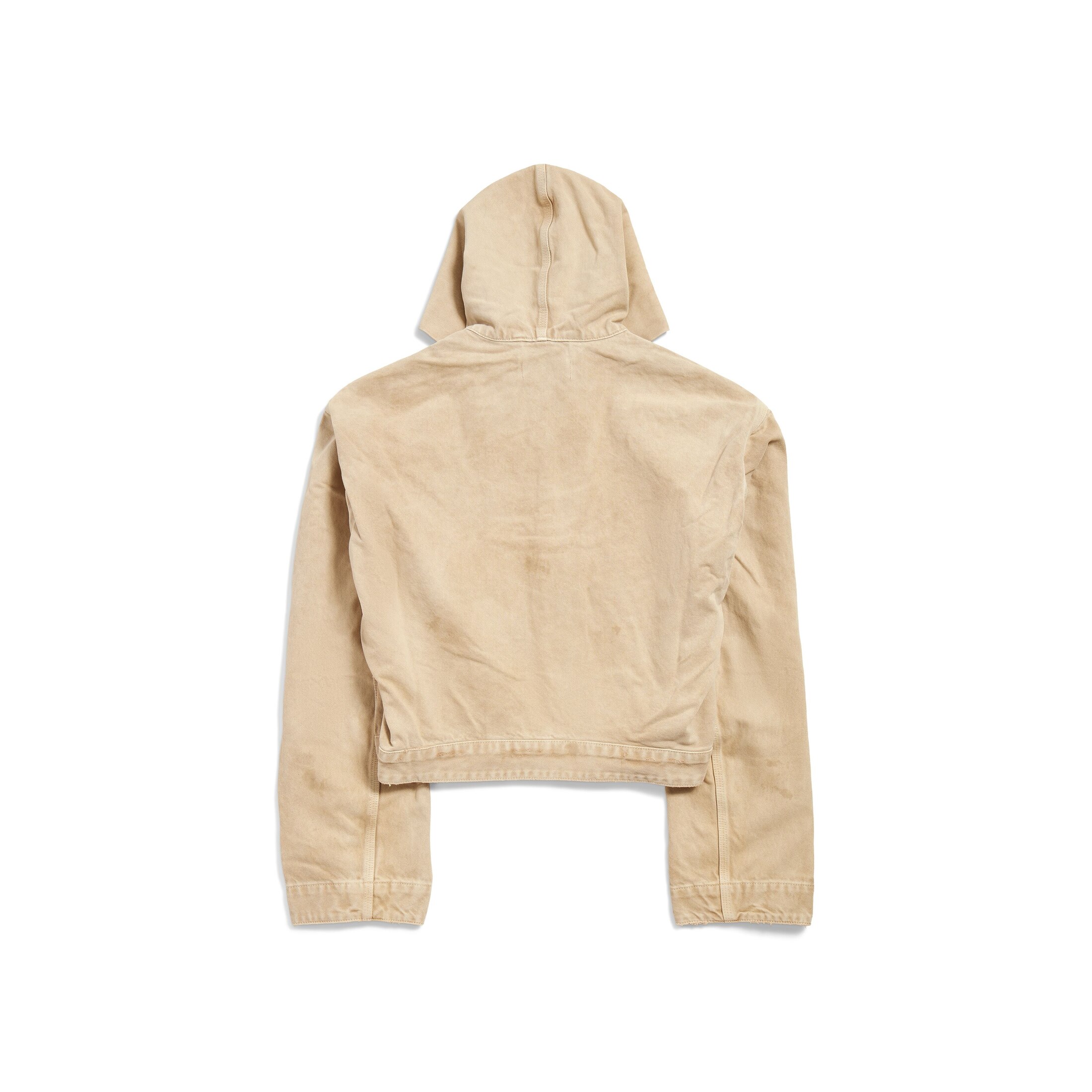 cropped hooded workwear jacket