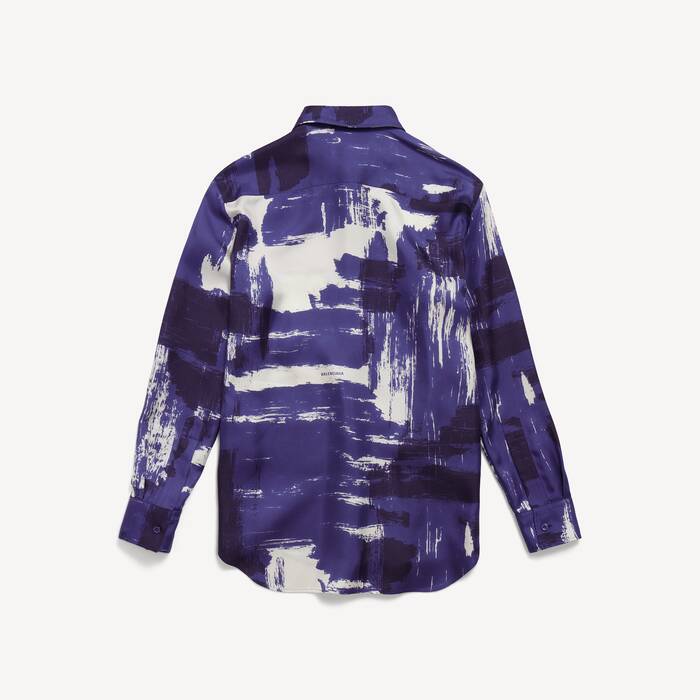 Women's Paintbrush Shirt in Blue - Women | Balenciaga Zimbabwe EN - Image 2