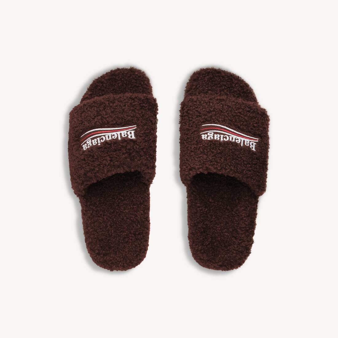 Men's Furry Open Mule in Ch&acirc;taigne | Balenciaga Australia EN - Image 6