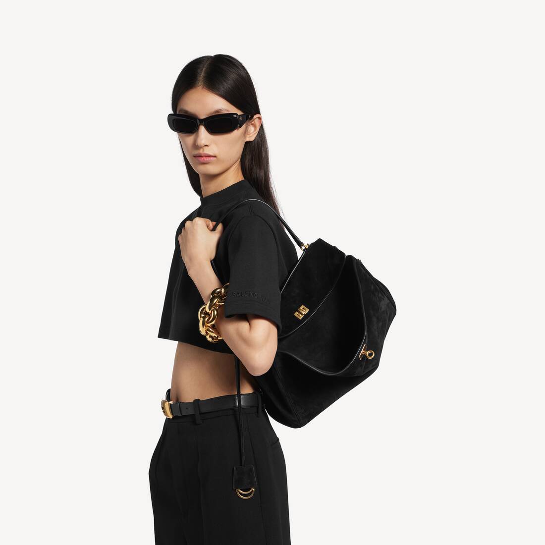 Sac &Agrave; Main Rodeo Moyen pour Femme en Noir | Balenciaga Belgique FR - Image 8