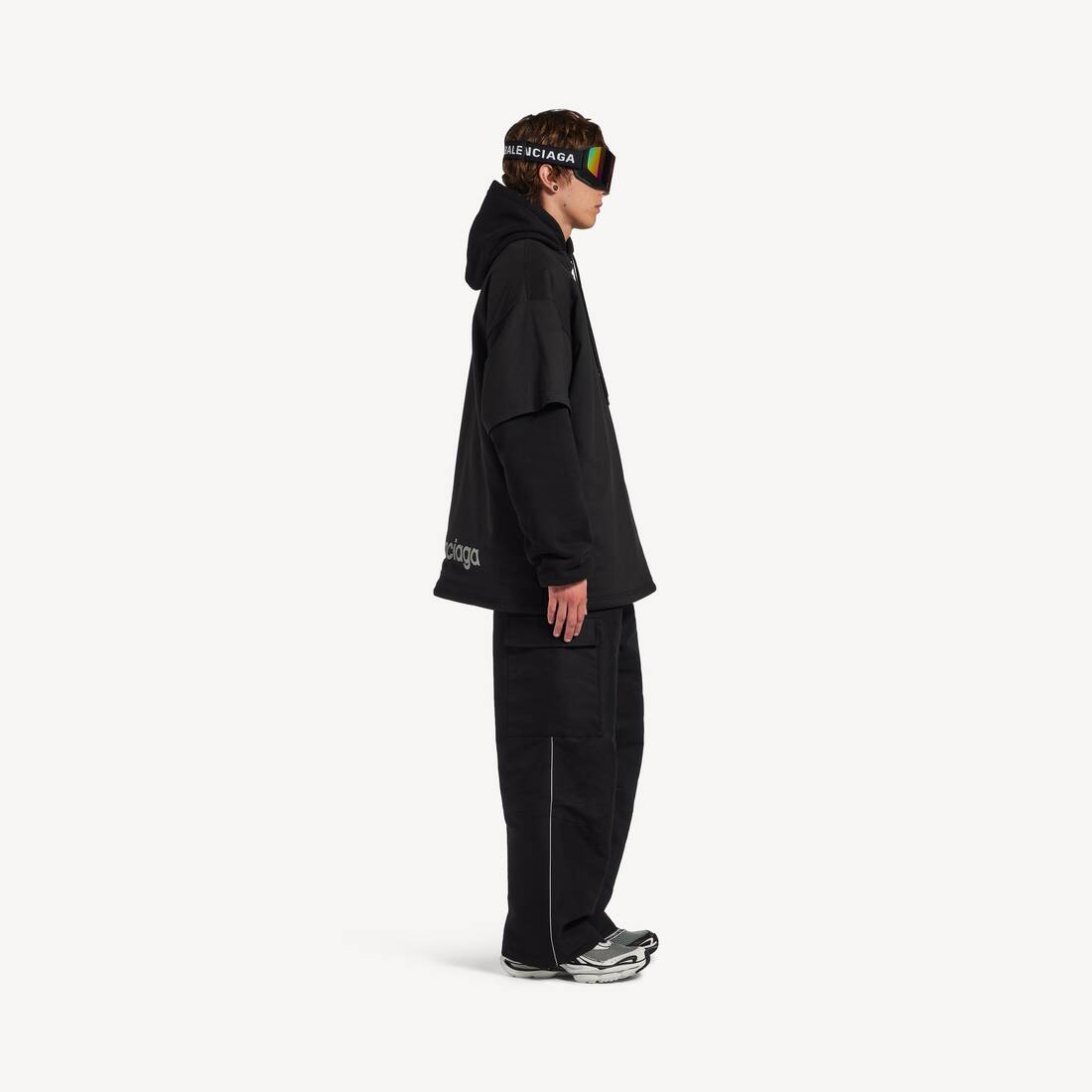 ブラック の メンズ Bodies 中綿入りレイヤードフーディ | Balenciaga 日本 JA - Image 3