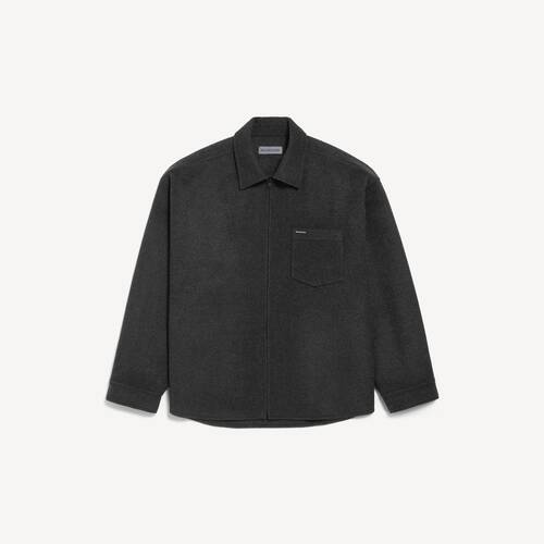brushed wool overshirt