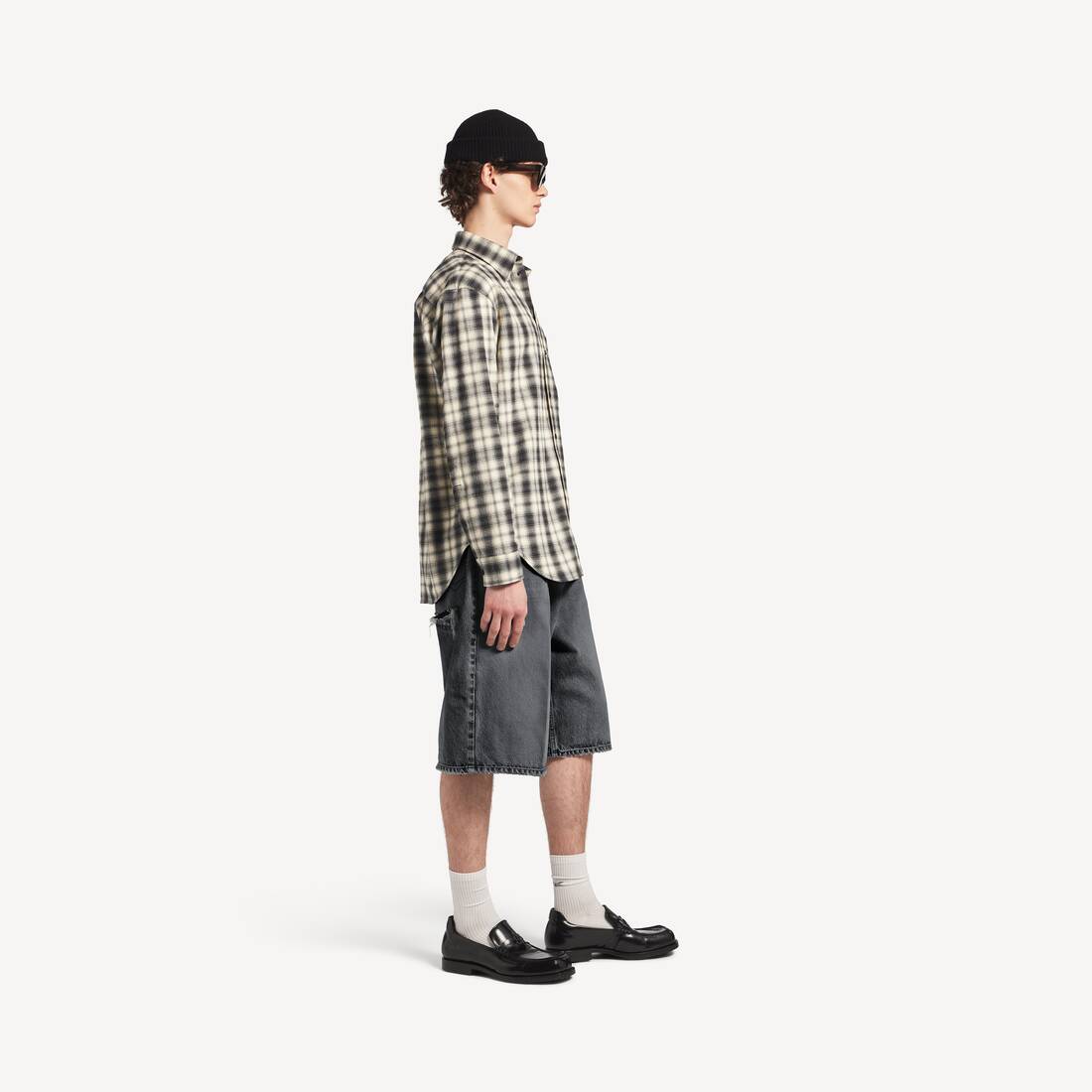 Hemd Normale Passform f&uuml;r Herren in Wei&szlig;/schwarz | Balenciaga Deutschland DE - Image 3