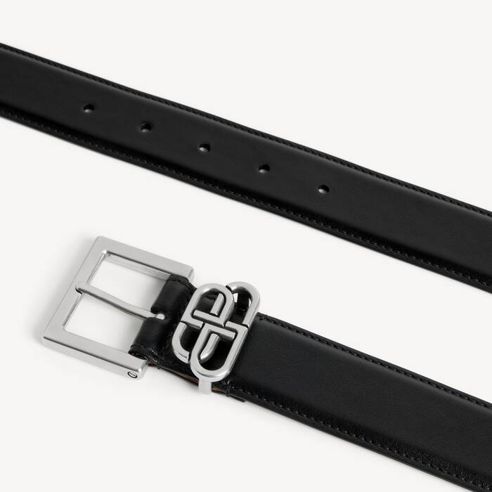 Men's Bb Loop Belt in Black - Men | Balenciaga Greece EN - Image 3