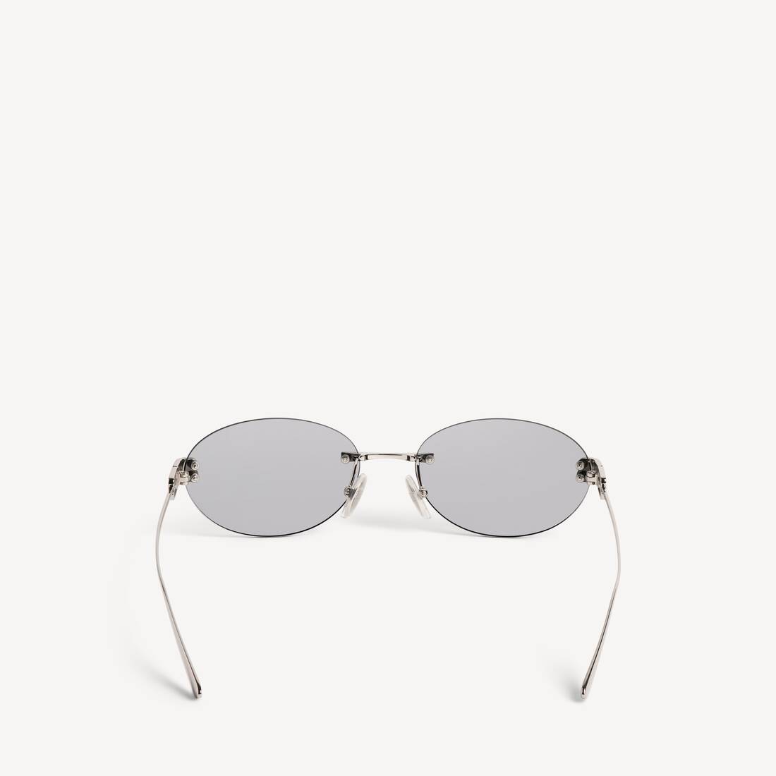 Gossip Oval Af Sunglasses in Light Grey | Balenciaga United Arab Emirates EN - Image 2