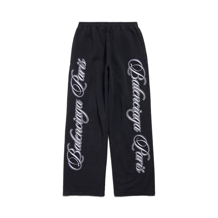 cursive baggy pants