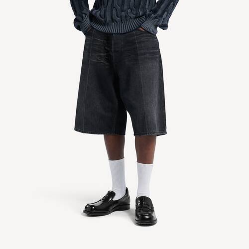denim stay press shorts