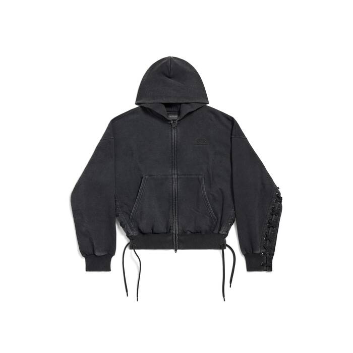 loop sports icon lace-up hoodie连帽卫衣