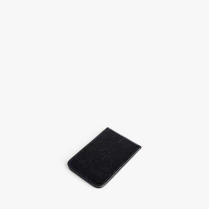 Porte-cartes Magn&eacute;tique Pour T&eacute;l&eacute;phone Avec Support Shopper pour Homme en Noir - Homme | Balenciaga France FR - Image 2