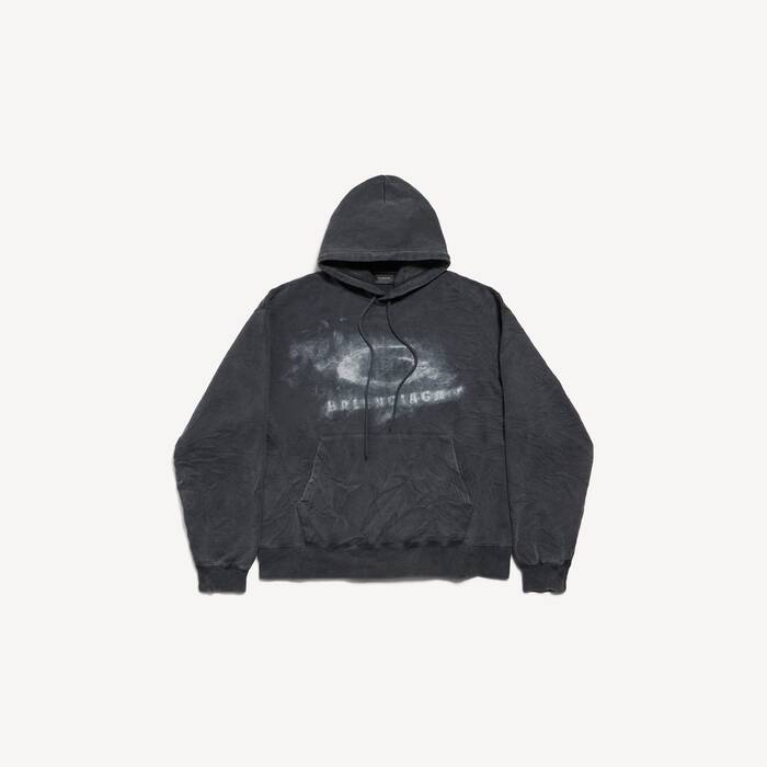 hoodie washed crayon loop oversize