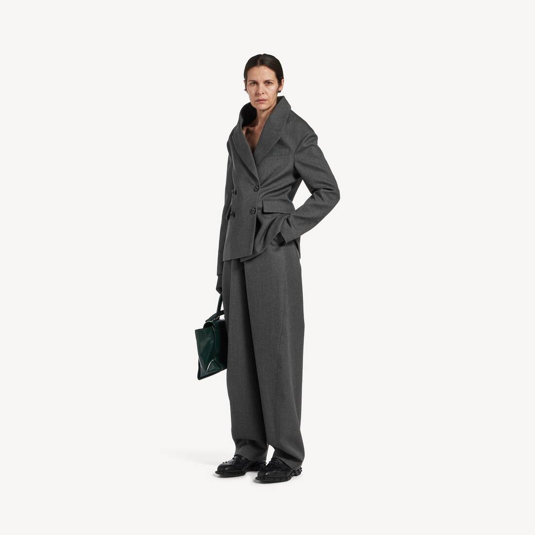 ダークグレー の ウィメンズ ハイウエスト バレルパンツ  | Balenciaga 日本 JA - Image 2