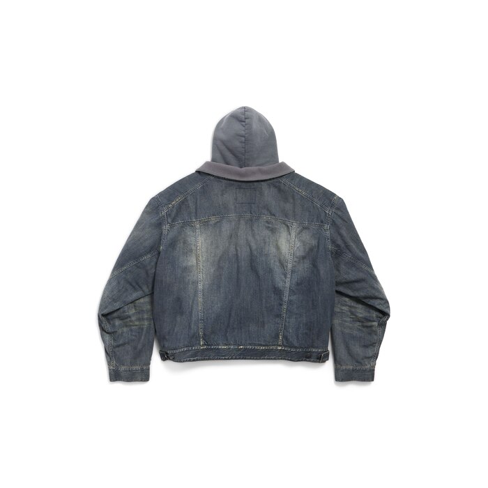 layered lined denim jacket