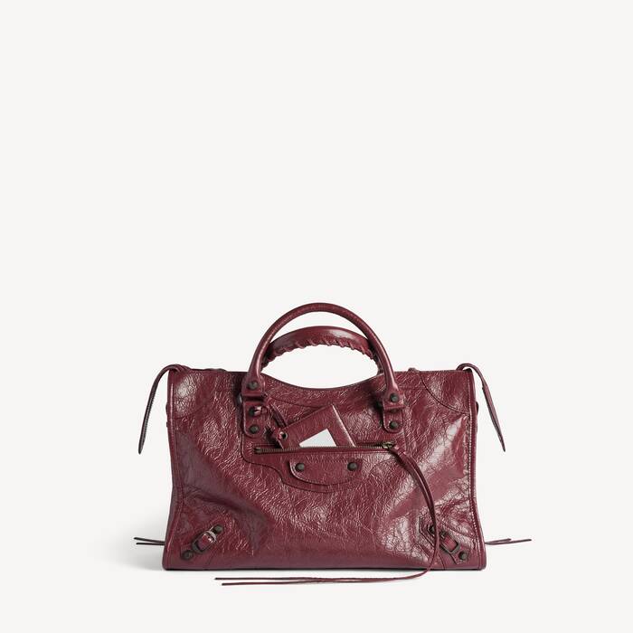 Le City Tasche Mittelgro&szlig; f&uuml;r Damen in Dunkles Burgunderrot - Damen | Balenciaga Deutschland DE - Image 1
