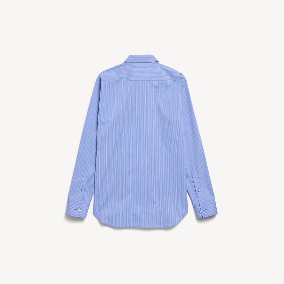 Women's Striped Poplin Shirt in Blue/navy | Balenciaga Netherlands EN - Image 2