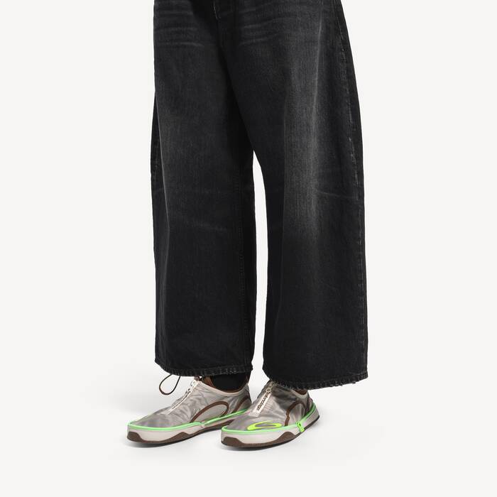 Men's Pocket Trainers in Beige/neon Green - Men | Balenciaga United Kingdom EN - Image 2