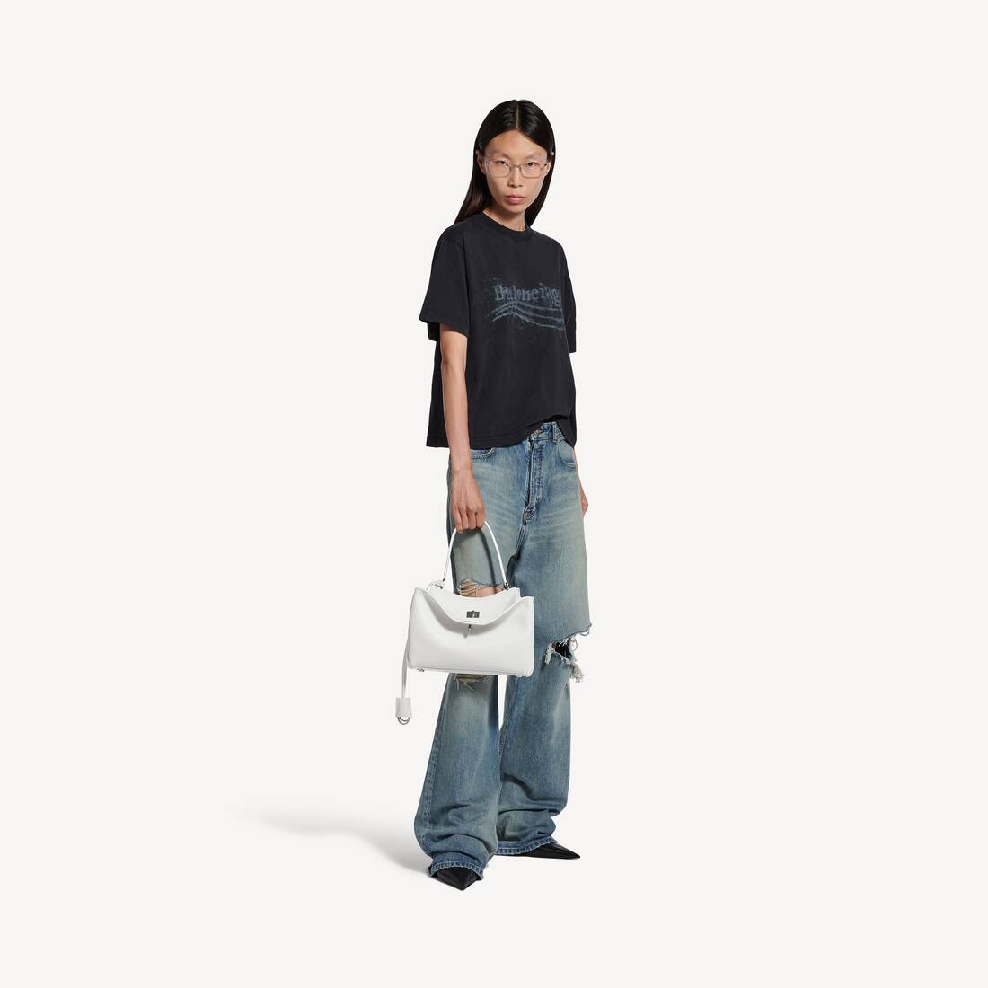 Sac &Agrave; Main Rodeo Petit pour Femme en Blanc Optique | Balenciaga Suisse FR - Image 7