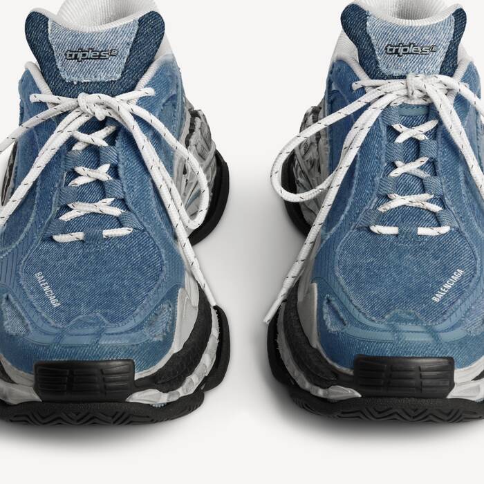 Women's Triple S.2 Denim Sneaker in Blue - Women | Balenciaga Canada EN - Image 2