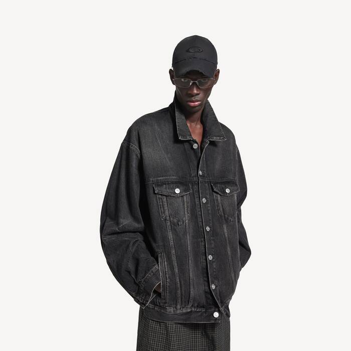 Oversized Jacket in Black | Balenciaga Canada EN - Image 3