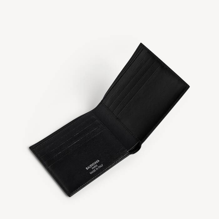 Men's Shopper Square Folded Wallet in Black - Men | Balenciaga Japan EN - Image 3