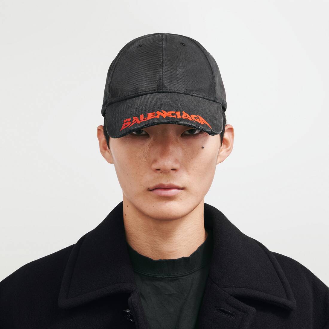 Men's Logo Cap in Black | Balenciaga Estonia EN - Image 7
