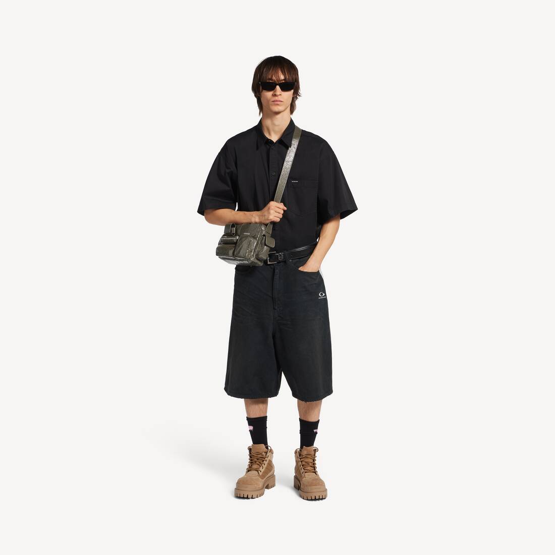 Men's Superbusy Camera Bag in Khaki | Balenciaga Denmark EN - Image 8