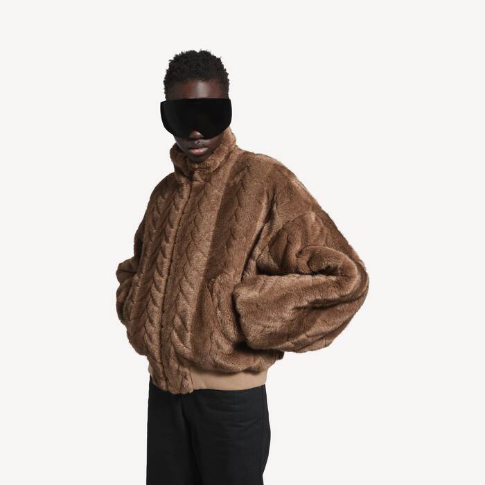 Women's Cropped Jacket in Brown - Women | Balenciaga United States EN - Image 1