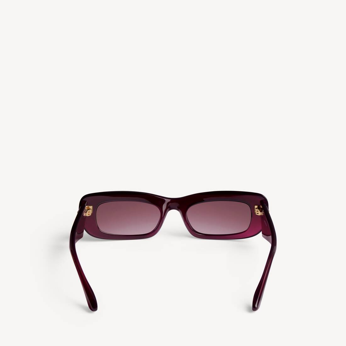 Women's Diva Rectangle Sunglasses in Dark Burgundy | Balenciaga Bulgaria EN - Image 2