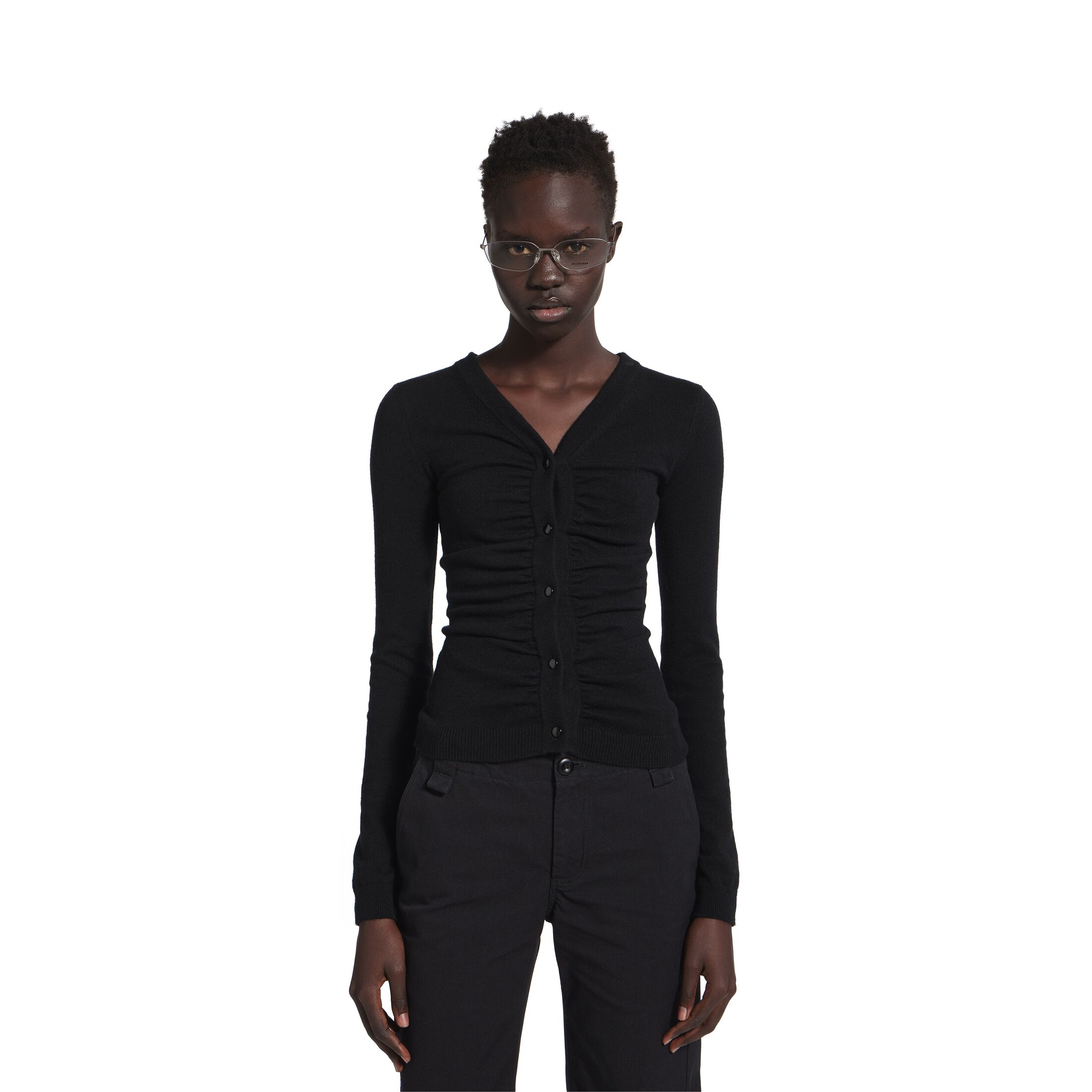 ruching cardigan
