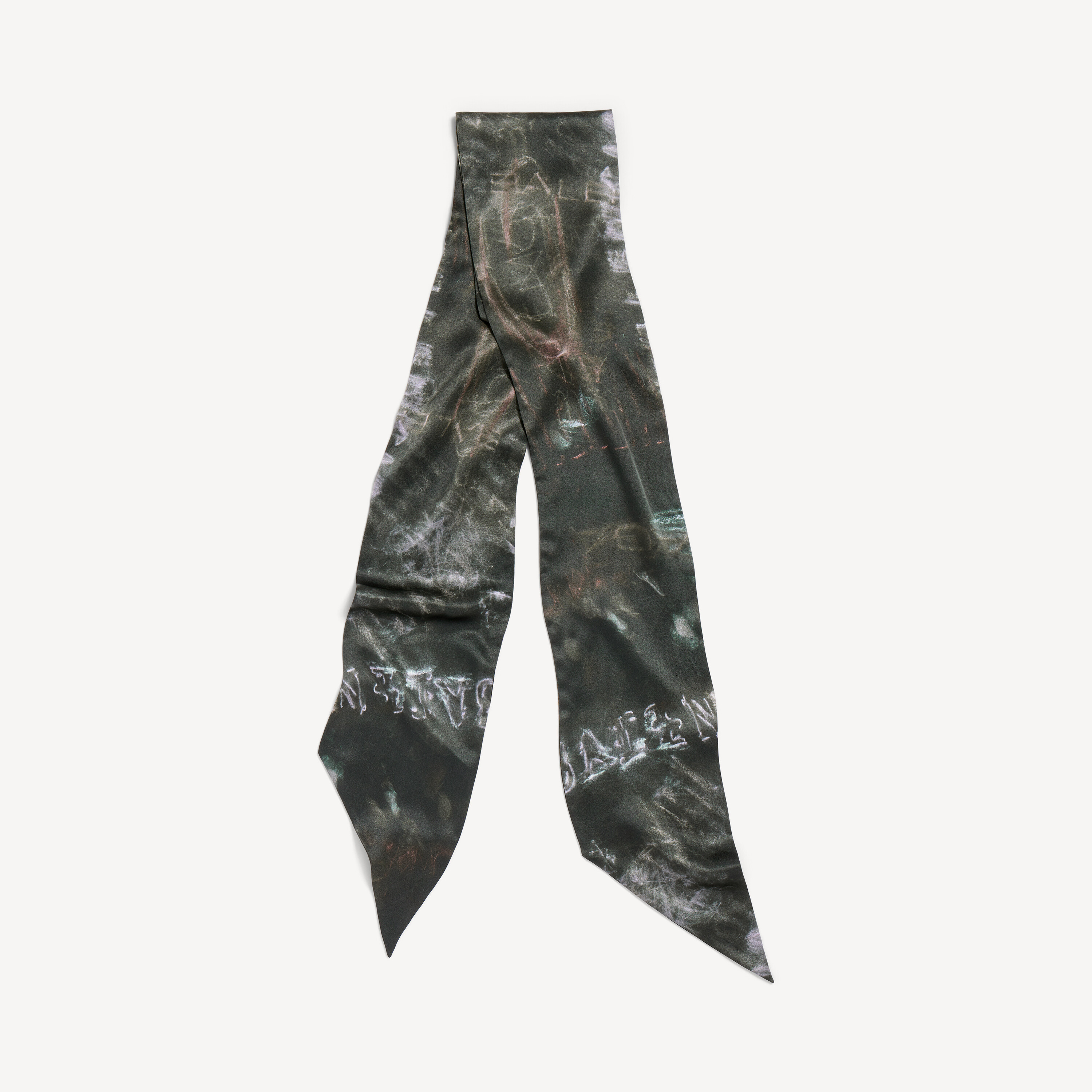 Women's Washed Crayon Scarf in Washed Black