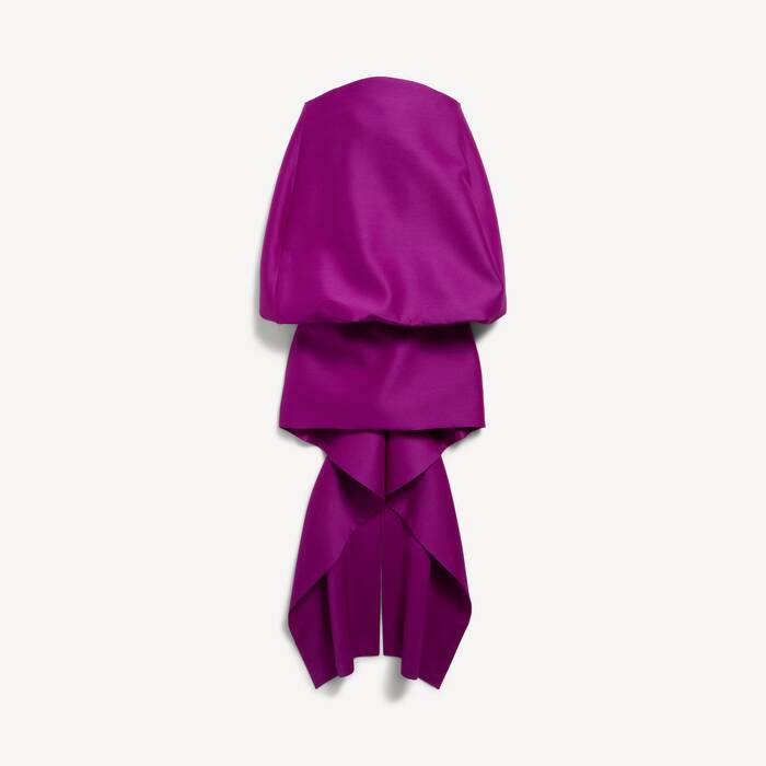 Women's Off-shoulder Dress in Violet - Women | Balenciaga United States EN - Image 2
