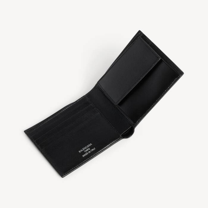 Porte-monnaie Pli&eacute; Carr&eacute; Shopper pour Homme en Noir - Homme | Balenciaga France FR - Image 3