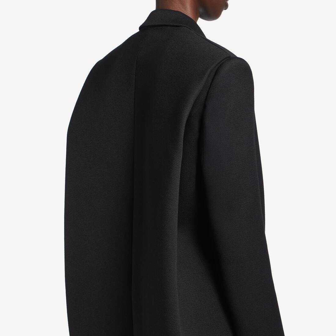 Women's Long Sack Coat in Black | Balenciaga Hong Kong SAR EN - Image 6