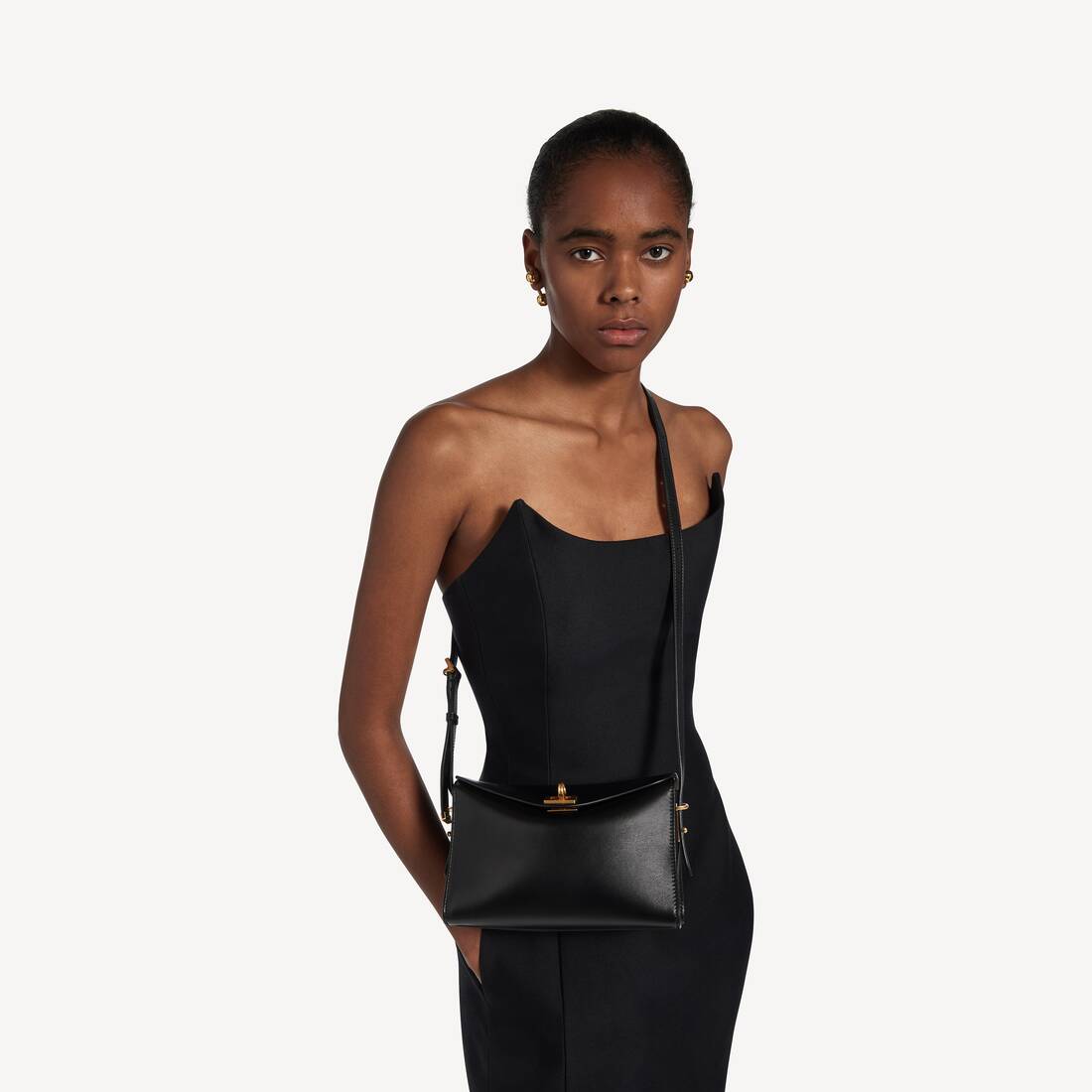 Women's Le 7 Shoulder Nano Bag in Black | Balenciaga Netherlands EN - Image 7