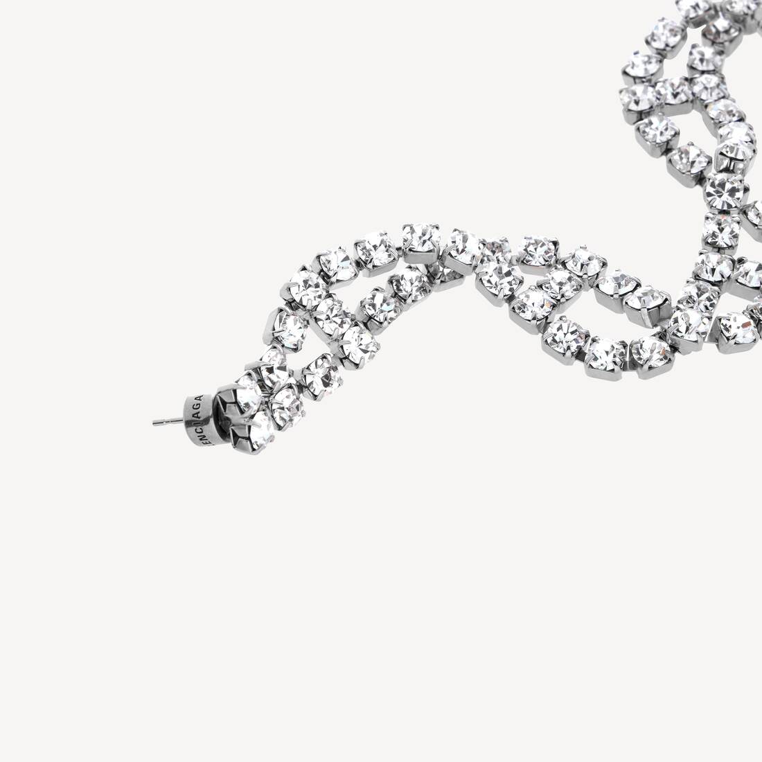 Women's Riviera Earrings  in Shiny Silver | Balenciaga Switzerland EN - Image 3