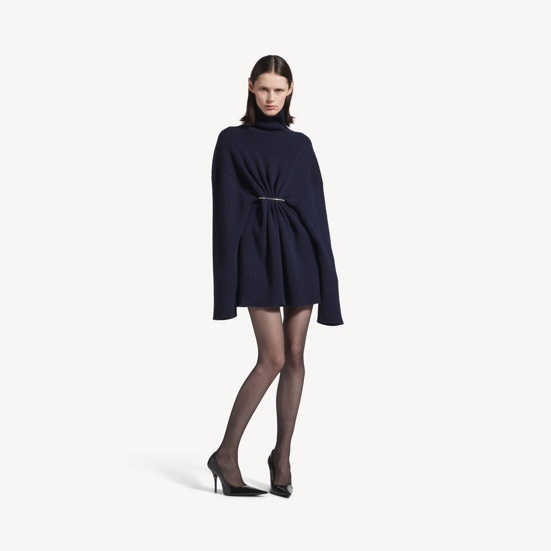 Pinched Minikleid f&uuml;r Damen in Marineblau | Balenciaga Deutschland DE - Image 2