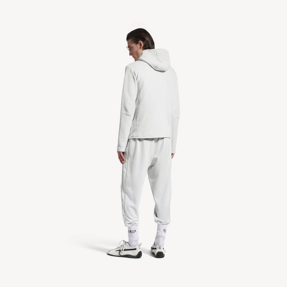 Balenciaga I Puma Hooded Fitted Tracksuit Jacket in White | Balenciaga Japan EN - Image 4