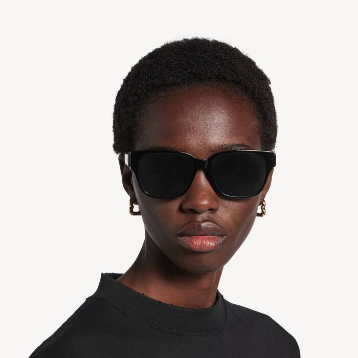 Nova Quadratische Af Sonnenbrille in Schwarz | Balenciaga Deutschland DE - Image 2