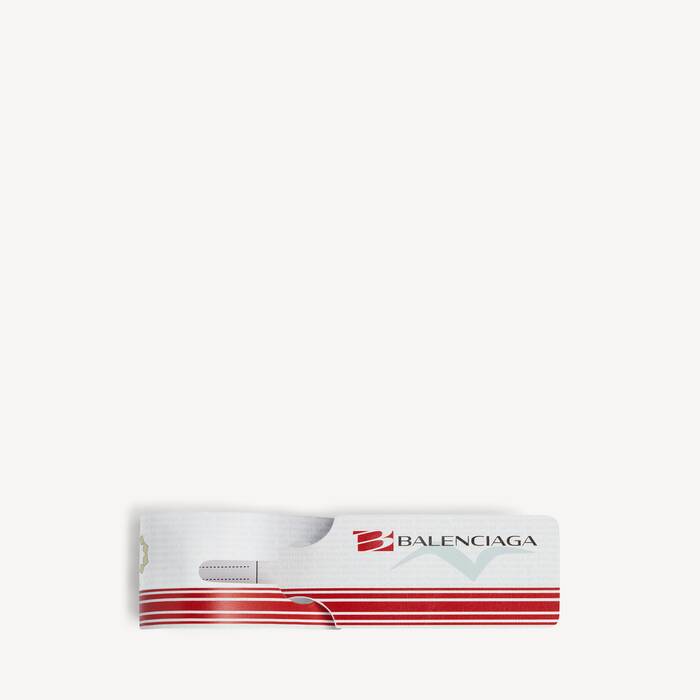 Charm/porte-cl&eacute;s Luggage Swing  in Blanc/rouge | Balenciaga Luxembourg FR - Image 2