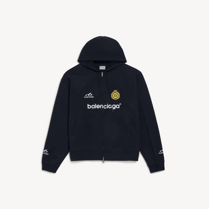 soccer oversized zip-up hoodie