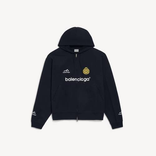 soccer oversized zip-up hoodie