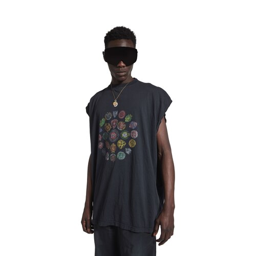 spiral crest sleeveless t-shirt