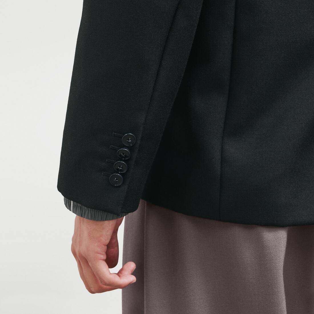 Chaqueta Con Botonadura Simple Ajuste Entallado para Hombre en Negro | Balenciaga Estados Unidos ES - Image 5
