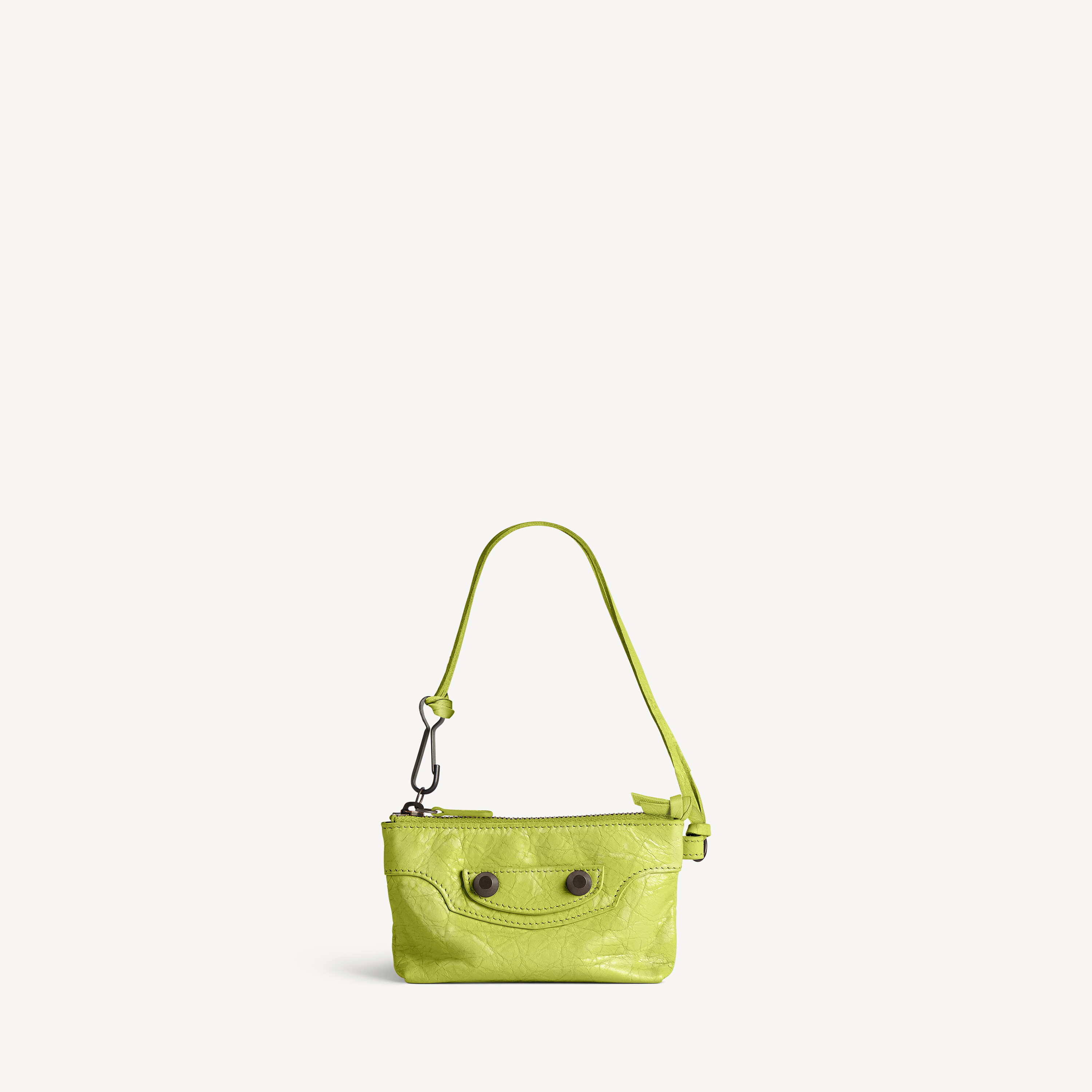 Women's Le City Zipped Pouch Charm in Pistache