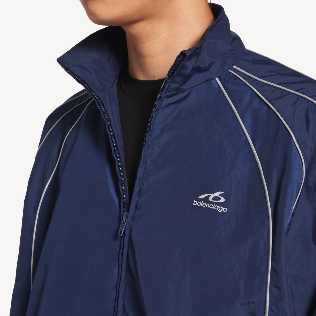 Men's Bodies Tracksuit Jacket in New Dark Navy | Balenciaga Hong Kong SAR EN - Image 6