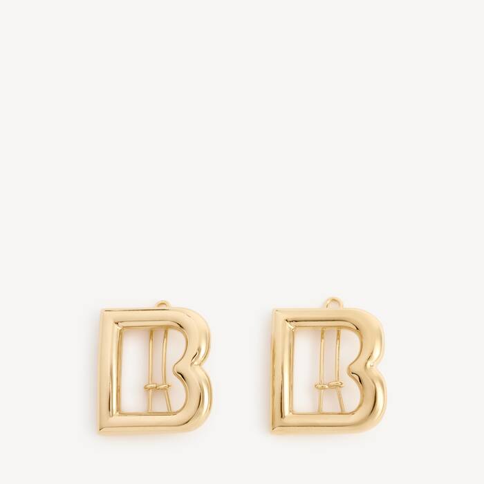 Women's B Hairclips in Shiny Gold - Women | Balenciaga United Kingdom EN - Image 1