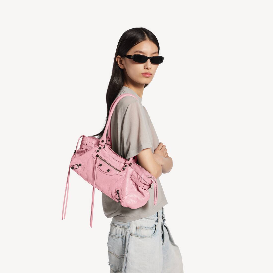 Sac Le City East-west pour Femme en Rose Vintage | Balenciaga Luxembourg FR - Image 7